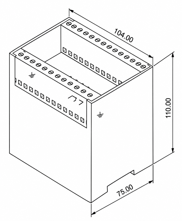 JSB250 Dimensions 104 x 110 x 75 mm